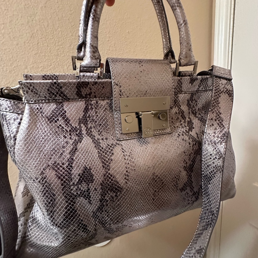 Tory Burch, Silver Python, Leather Crossbody/Hand… - image 8